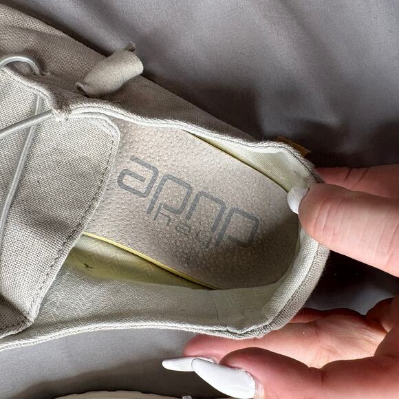 Hey Dude Wendy Chambray Shoes Light Grey 8 - Picture 3 of 10